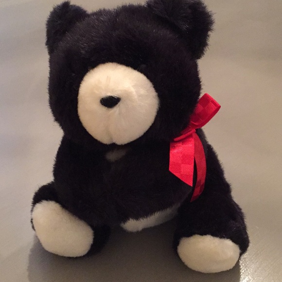 Hallmark Teddy Bear by HEARTLINE 1990 7” Black - Picture 7 of 8
